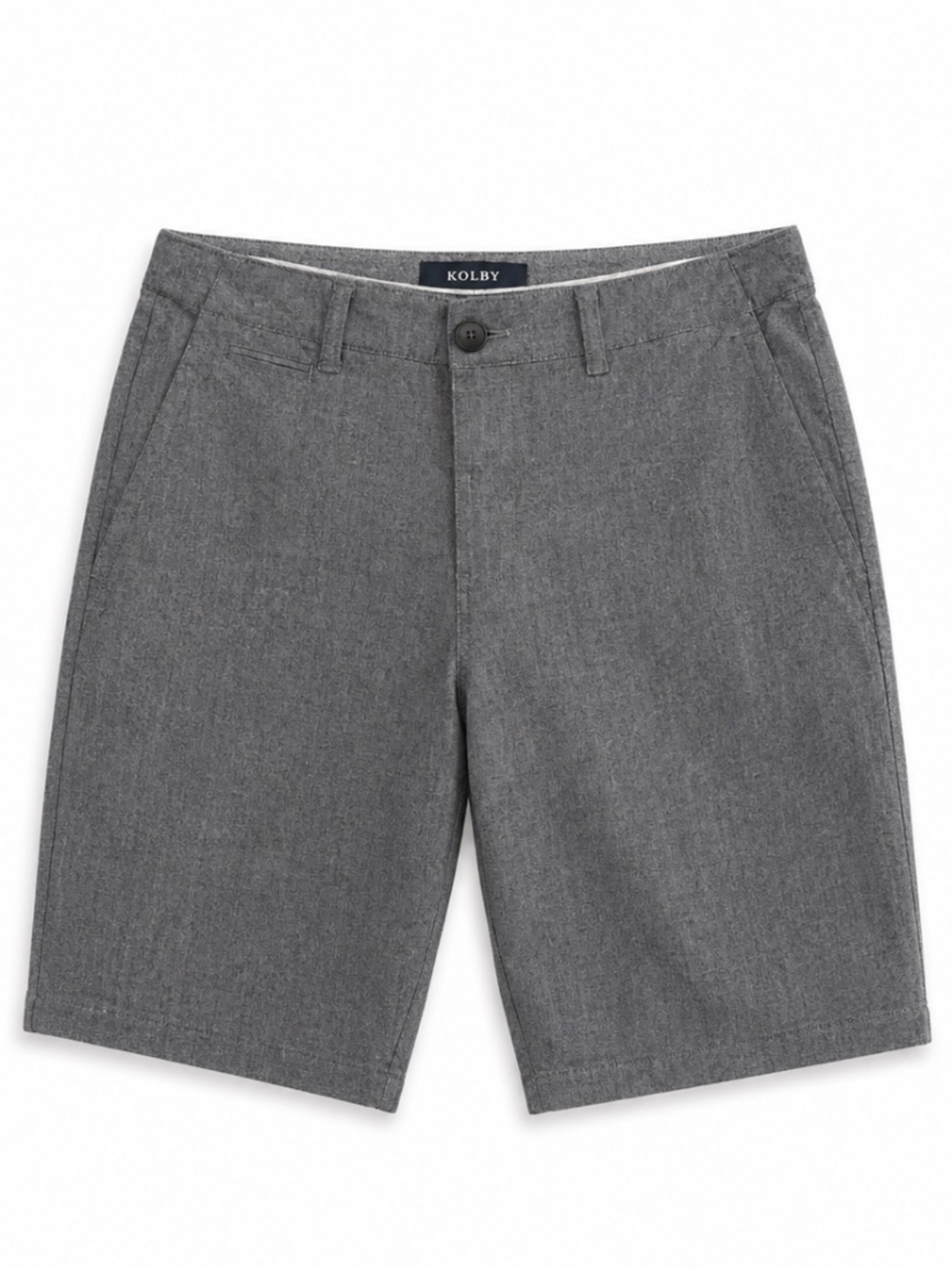 KOLBY Men’s Grey Flat-Front Casual Shorts – Size 32 EUC